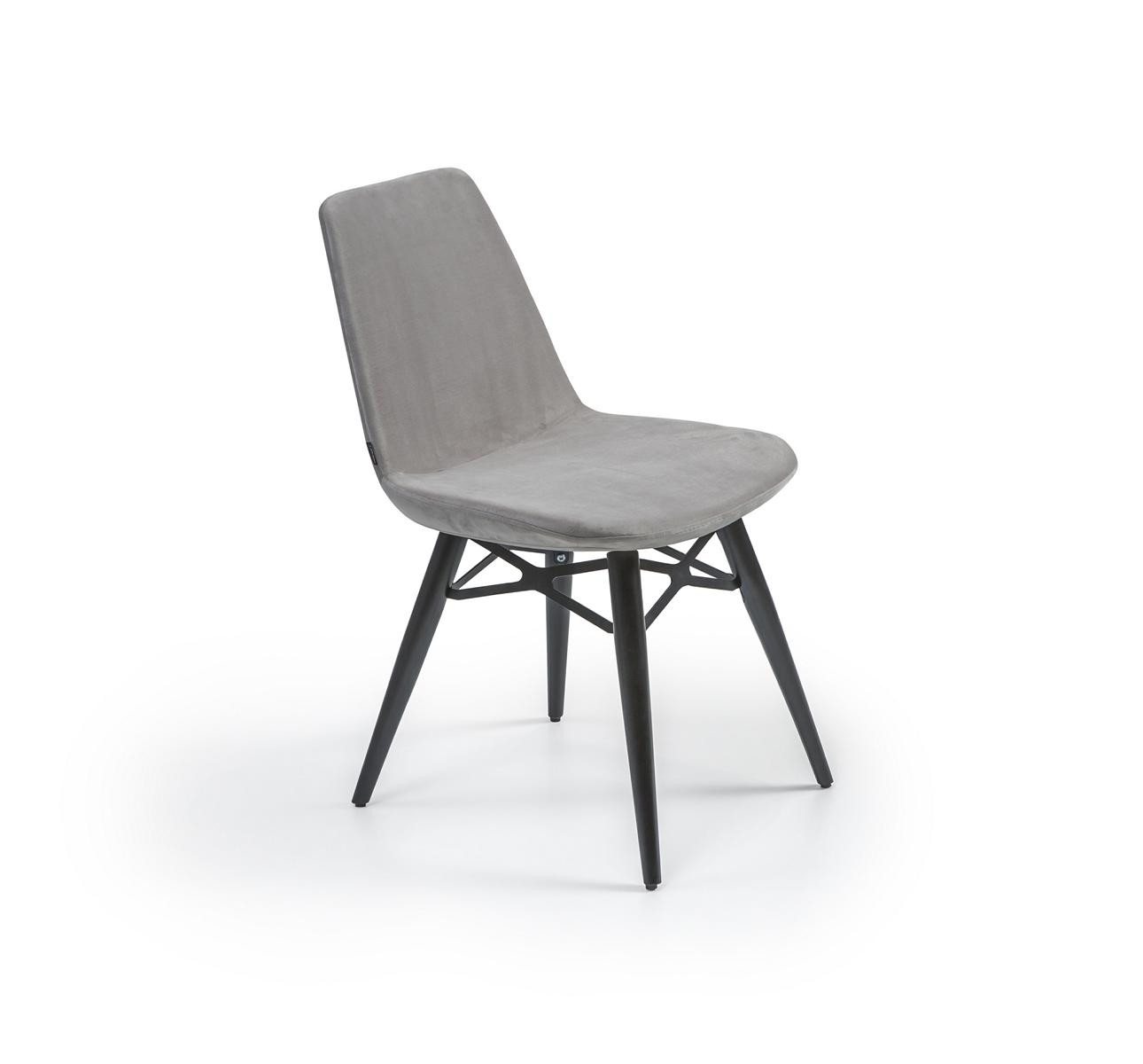 JVmoebel Esszimmerstuhl Moderner Designerstuhl in Grau für luxuriöse Esszimmermöbel (1 St), Made in Europa von JVmoebel