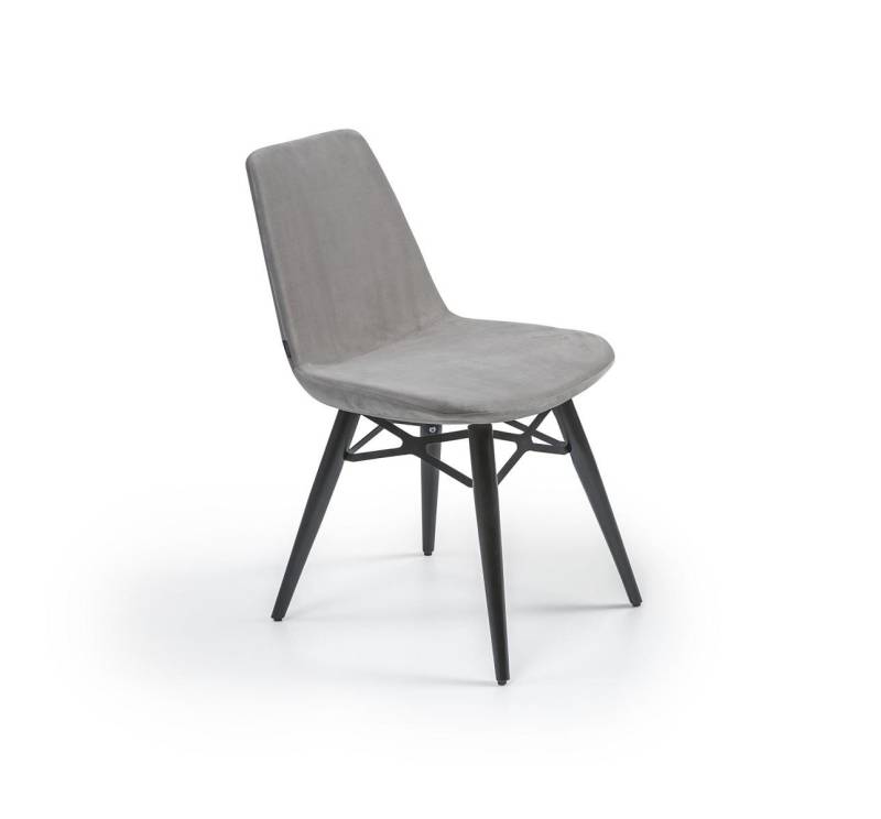 JVmoebel Esszimmerstuhl Moderner Designerstuhl in Grau für luxuriöse Esszimmermöbel (1 St), Made in Europa von JVmoebel