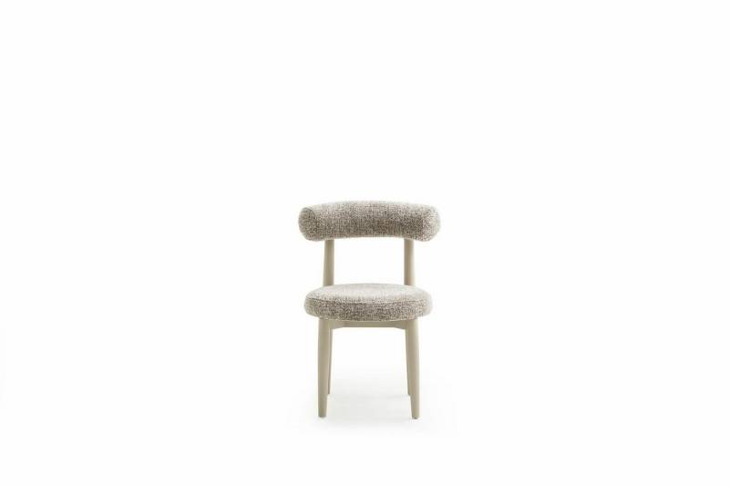 JVmoebel Esszimmerstuhl Moderner Esstischstuhl Polsterstuhl Holz Grau Lehnstuhl Esszimmer (1 St), Made in Europe von JVmoebel