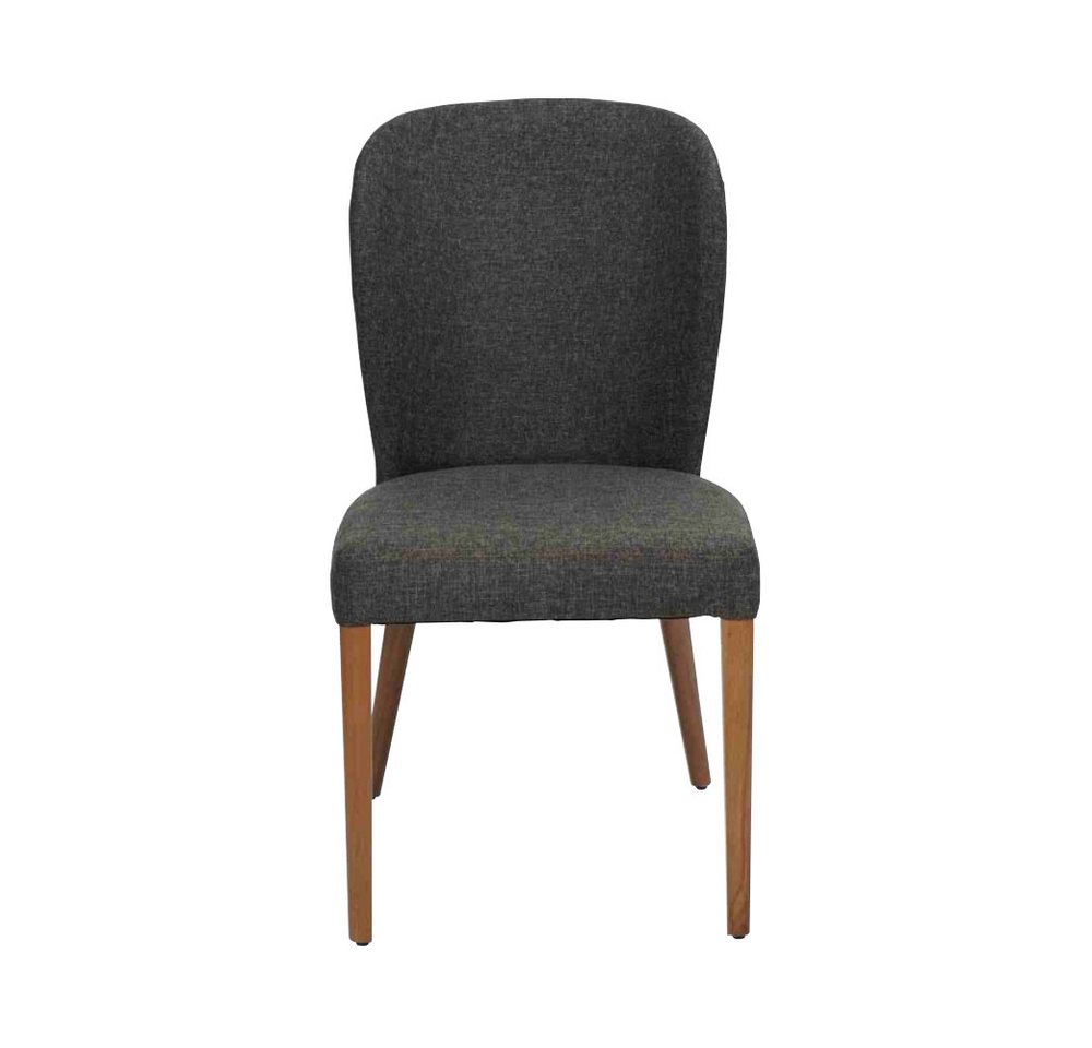 JVmoebel Esszimmerstuhl Moderner Polsterstuhl aus Holz in Grau – Designer Lehnstuhl (1 St), Made in Europa von JVmoebel
