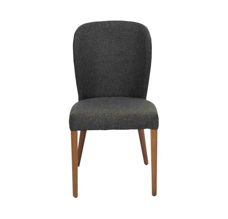 JVmoebel Esszimmerstuhl Moderner Polsterstuhl aus Holz in Grau – Designer Lehnstuhl (1 St), Made in Europa von JVmoebel