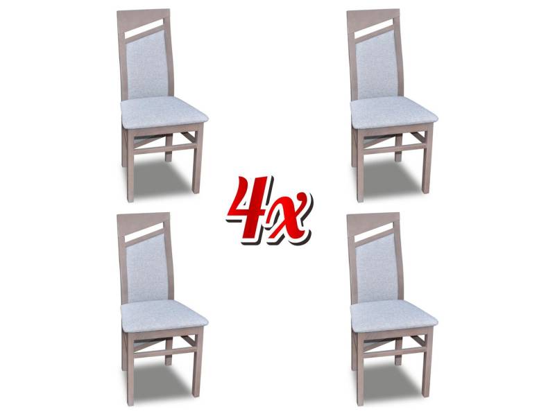 JVmoebel Esszimmerstuhl Polsterstühle aus Holz mit Stoffbezug für Esszimmer in Grau, Made in Europa JVmoebel Esszimmerstuhl Polsterstühle aus Holz mit Stoffbezug für Esszimmer in Grau, Made in Europa von JVmoebel
