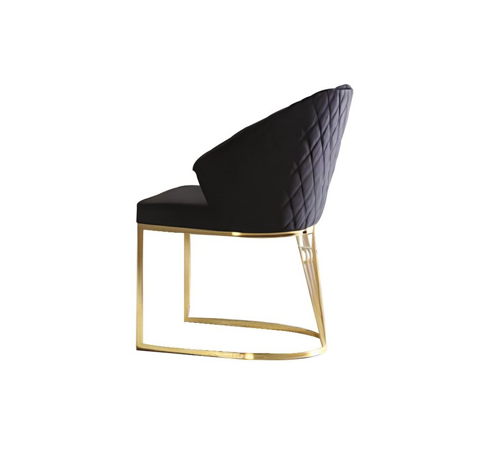 JVmoebel Esszimmerstuhl Polsterstühle für Esszimmer und Küche, 4er Set in Schwarz (4 St), Made in Europa von JVmoebel