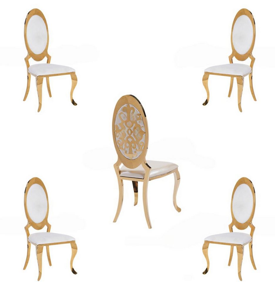 JVmoebel Esszimmerstuhl Polsterstuhl-Set aus Stoff und Holz für das Esszimmer (4 St), Made in Europa von JVmoebel