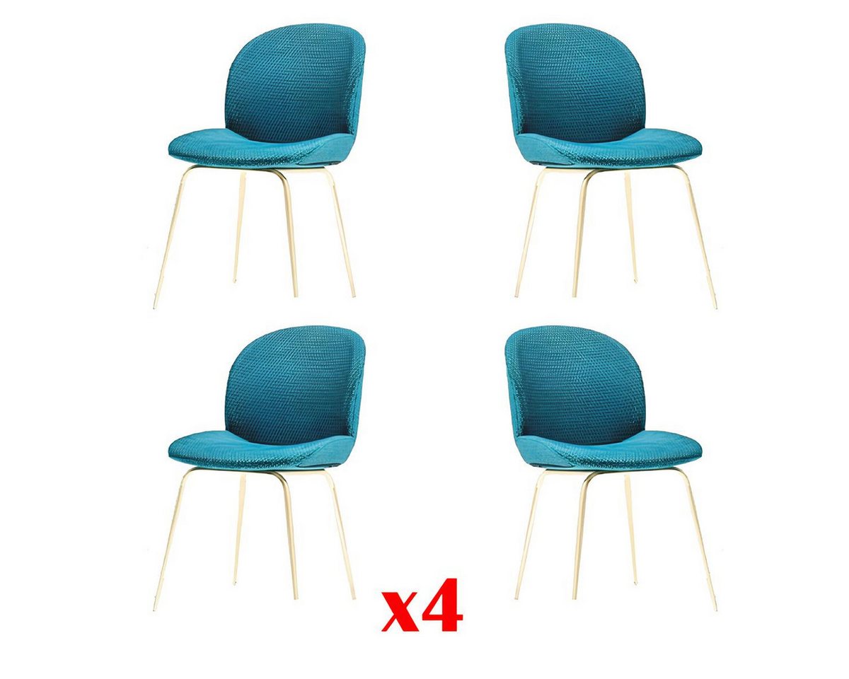 JVmoebel Esszimmerstuhl Polsterstuhl Set für das Esszimmer - 4er Garnitur aus Stoff, Made in Europa JVmoebel Esszimmerstuhl Polsterstuhl Set für das Esszimmer - 4er Garnitur aus Stoff, Made in Europa von JVmoebel