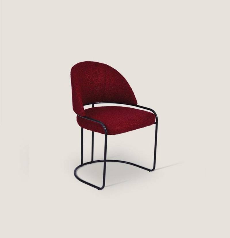 JVmoebel Esszimmerstuhl Roter Luxus-Einsitzer-Stuhl mit Textilpolster für das Esszimmer (1 St), Made in Europa von JVmoebel