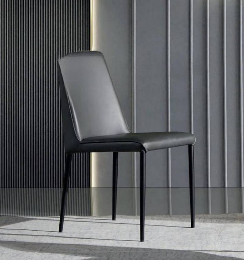 JVmoebel Esszimmerstuhl Schwarze Designer-Lehnstühle für das Esszimmer aus Textil (1 St), Made in Europa von JVmoebel