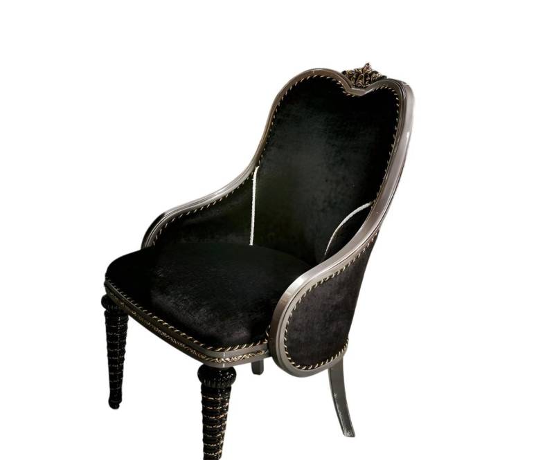 JVmoebel Esszimmerstuhl Schwarzer Holzstuhl im eleganten Design für Zuhause Büro Café (1 St), Made in Europe von JVmoebel