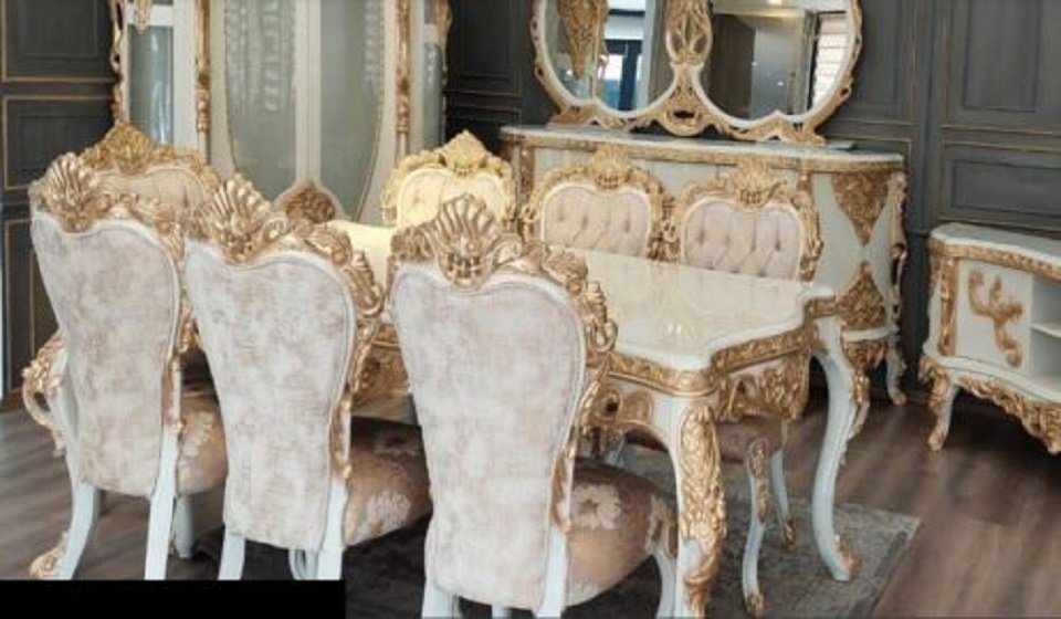 JVmoebel Esszimmerstuhl, Set Esszimmer Stuhl Gruppe Stühle Holz Luxus Ess Barock Garnitur Möbel von JVmoebel