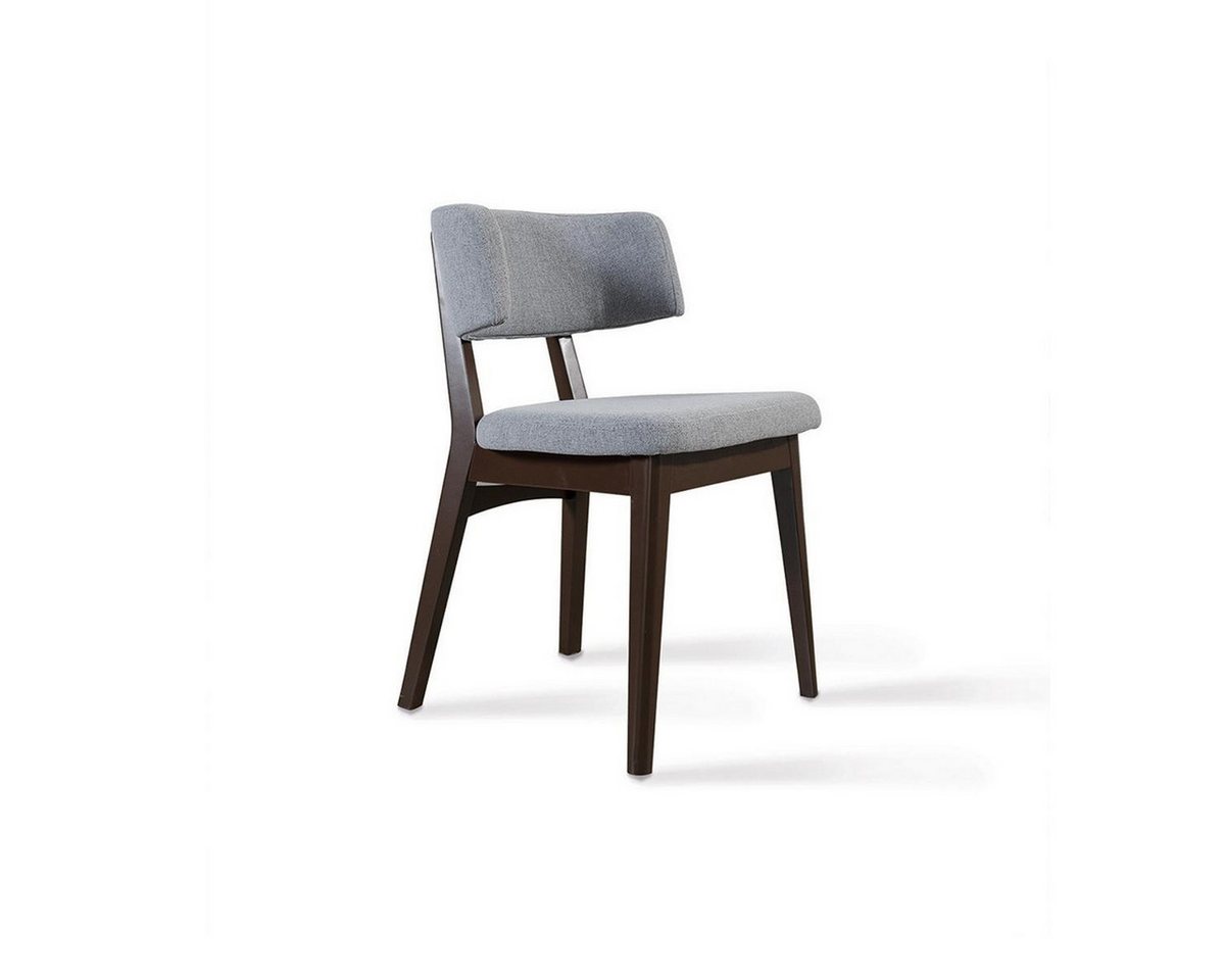 JVmoebel Esszimmerstuhl Stylischer Esszimmerstuhl aus Holz in Grau - modernes Design (1 St), Made in Europa von JVmoebel