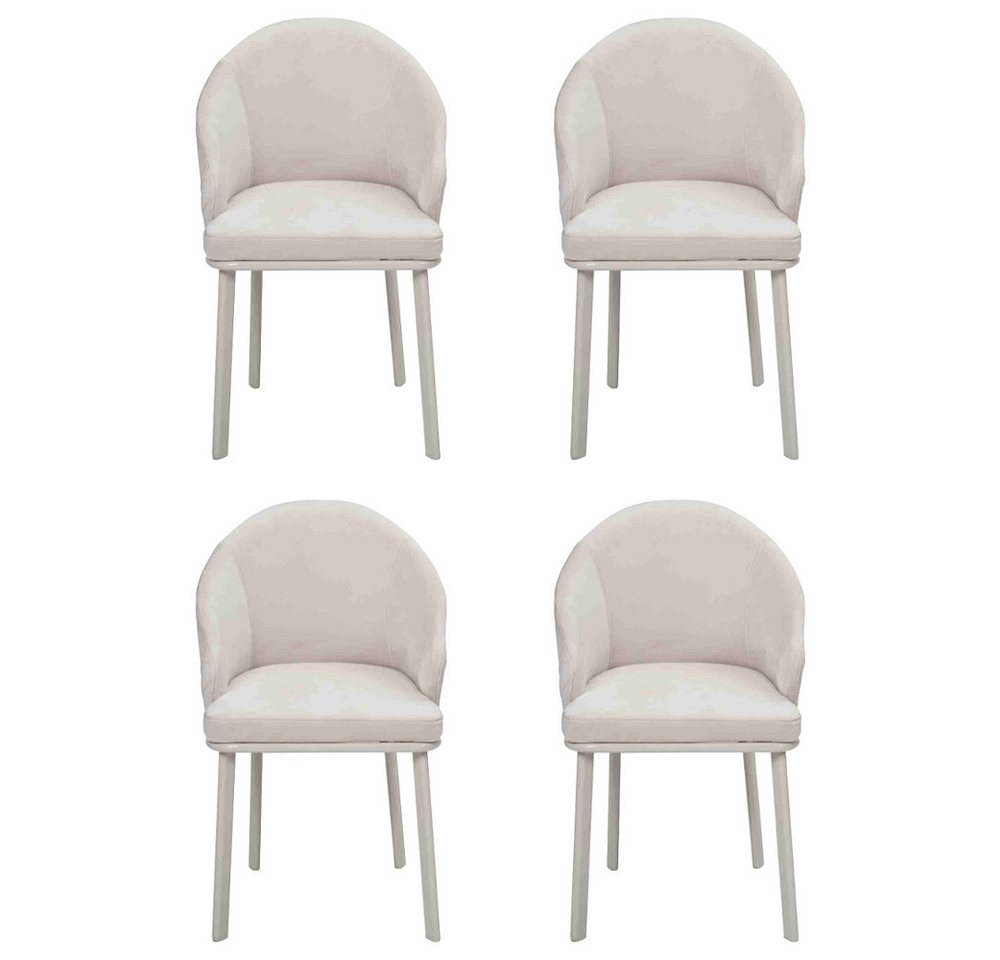 JVmoebel Esszimmerstuhl Weiß 4x Stühle Esszimmer Modern Stuhle Holz Design neu (4 St), Made in Europa von JVmoebel