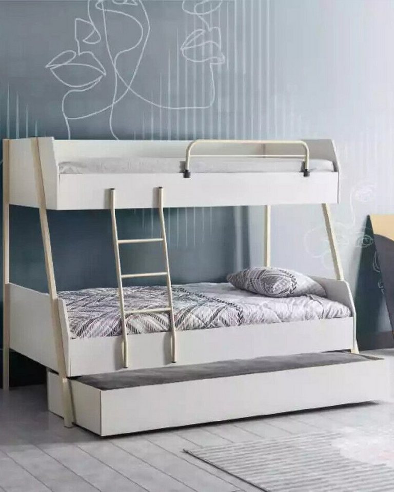 JVmoebel Etagenbett, Jugendbett Weiß Kinderbett Design Modernes Bett Kinderzimmer von JVmoebel