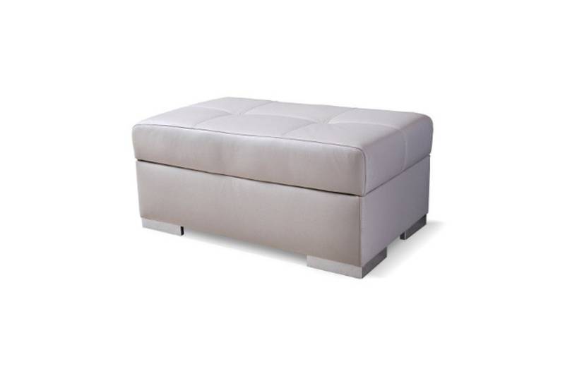 JVmoebel Fußhocker Bequemer Lounge Hocker aus Leder/Textil in Grau - Ottomane, Made in Europa JVmoebel Fußhocker Bequemer Lounge Hocker aus Leder/Textil in Grau - Ottomane, Made in Europa von JVmoebel