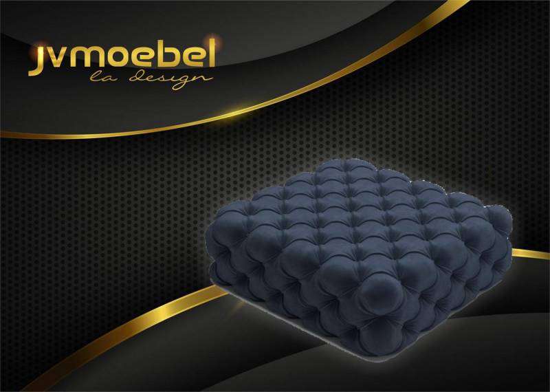 JVmoebel Fußhocker Klassischer Chesterfield Hocker in Blau – Textil Ottomane, Made in Europa von JVmoebel