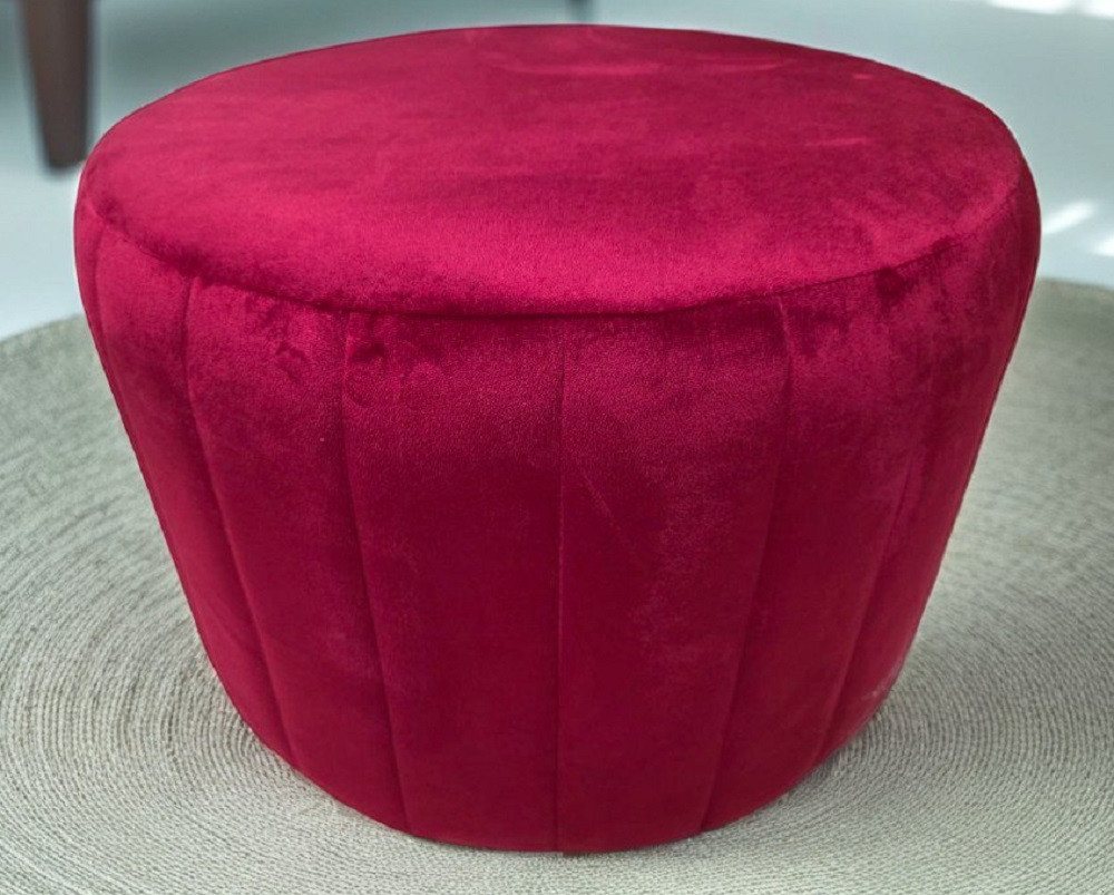 JVmoebel Fußhocker Pouf Fußhocker Rund Sitz Hocker Polsterhocker Sitzhocker Puff Sofort (1 St., 1x Hocker), Made in Europa von JVmoebel