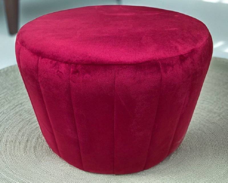 JVmoebel Fußhocker Pouf Fußhocker Rund Sitz Hocker Polsterhocker Sitzhocker Puff Sofort (1 St., 1x Hocker), Made in Europa von JVmoebel