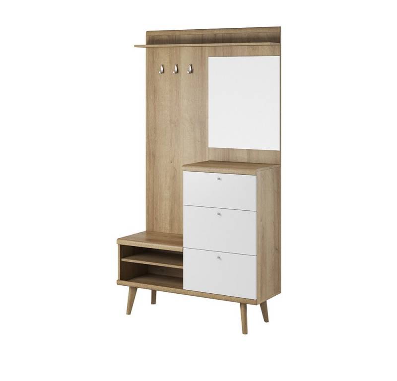 JVmoebel Garderobenschrank Flurgarderobe Set zur praktischen Aufbewahrung im Dielenbereich Made in Europa von JVmoebel