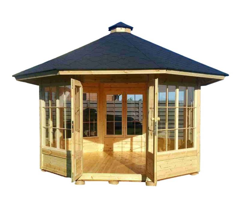 JVmoebel Gartenhaus Freizeithütte Gartenpavillon Braun - Sommerhaus Sitzpavillon, Made in Europe JVmoebel Gartenhaus Freizeithütte Gartenpavillon Braun - Sommerhaus Sitzpavillon, Made in Europe von JVmoebel