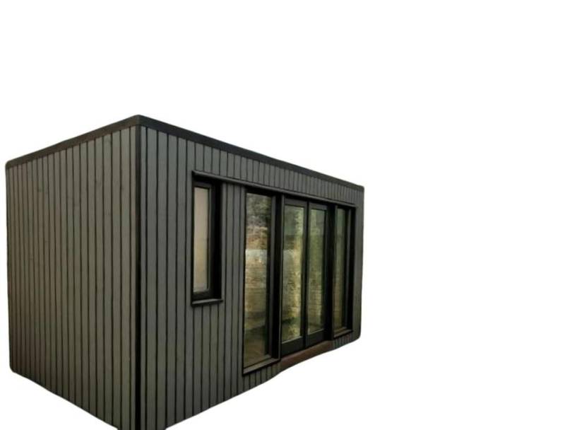 JVmoebel Gartenhaus Modernes Holzhaus Grau - Wochenendhaus Hütte Camping Gartenhaus, (Camping Haus), Made in Europe von JVmoebel