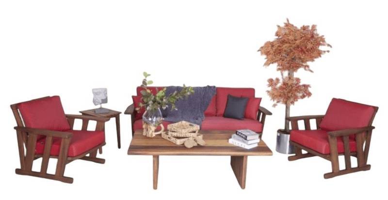 JVmoebel Gartenlounge-Set Stilvolles Gartenmöbel Set 3+1 Sitzer Luxuriöse Terrassenmöbel, (3-tlg., 3tlg Gartenmöbel Set (Sofa 3 Sitzer + Sessel + Couchtisch), Made in Europa von JVmoebel