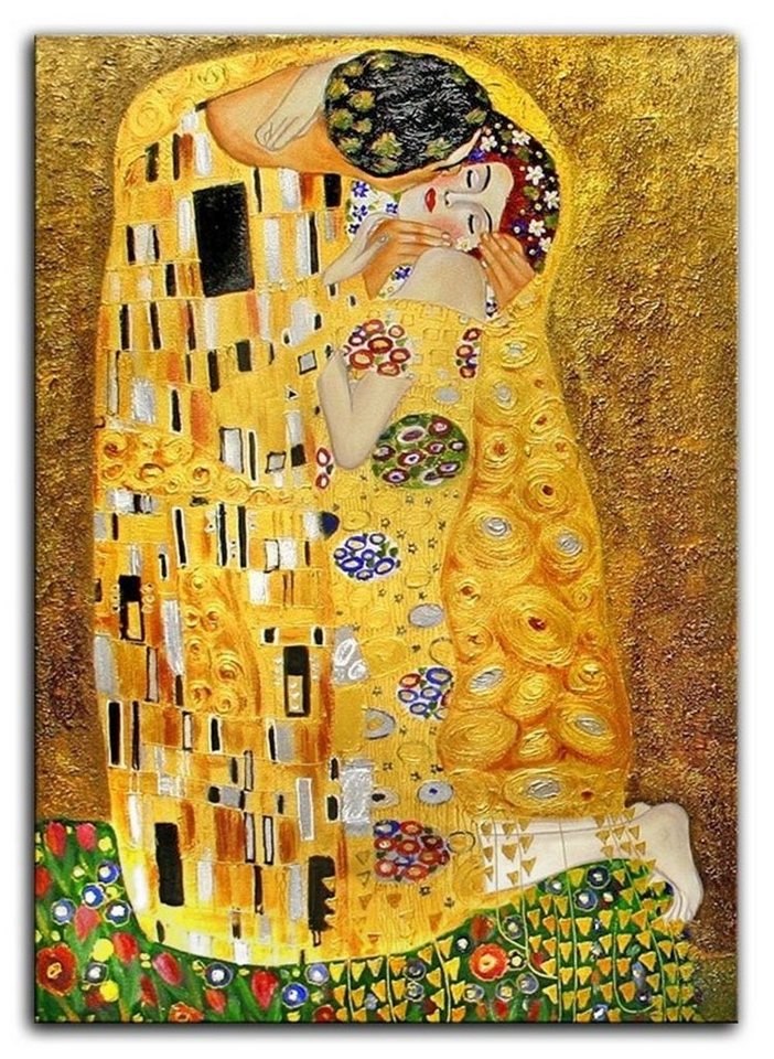 JVmoebel Gemälde, Porträt, Gustav Klimt »G15116«, jedes Bild ein Unikat, handgearbeitet Sofort von JVmoebel