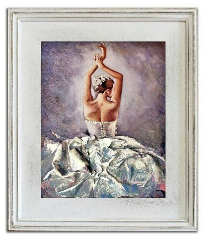 JVmoebel Gemälde Ölbild Öl Bild Gemälde Abstrakt 3d Handarbeit Ballerina 27x32 Sofort, Kunst von JVmoebel