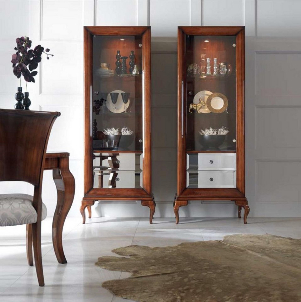 JVmoebel Glasvitrine Barocker Holzschrank Vitrine für das Wohnzimmer in Braun Made in Europa JVmoebel Glasvitrine Barocker Holzschrank Vitrine für das Wohnzimmer in Braun Made in Europa von JVmoebel