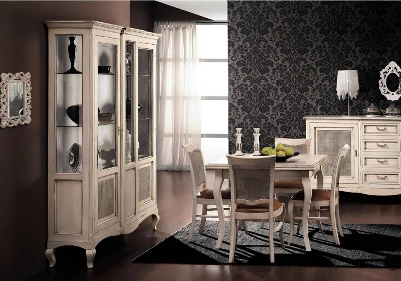 JVmoebel Glasvitrine Echtholz Vitrine mit Glas - Anrichte für das Wohnzimmer Möbel Made in Europa JVmoebel Glasvitrine Echtholz Vitrine mit Glas - Anrichte für das Wohnzimmer Möbel Made in Europa von JVmoebel