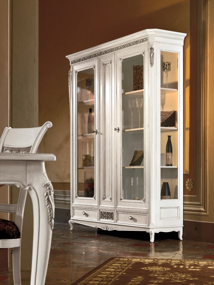 JVmoebel Glasvitrine Elegantes Sideboard aus Holz – Italienische Vitrine in Weiß Made in Italy JVmoebel Glasvitrine Elegantes Sideboard aus Holz – Italienische Vitrine in Weiß Made in Italy von JVmoebel