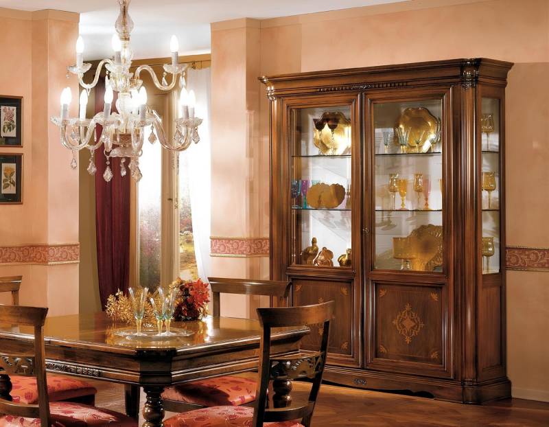 JVmoebel Glasvitrine Glasvitrine mit zwei Türen für das Wohnzimmer Möbel Schrank Made in Europa von JVmoebel