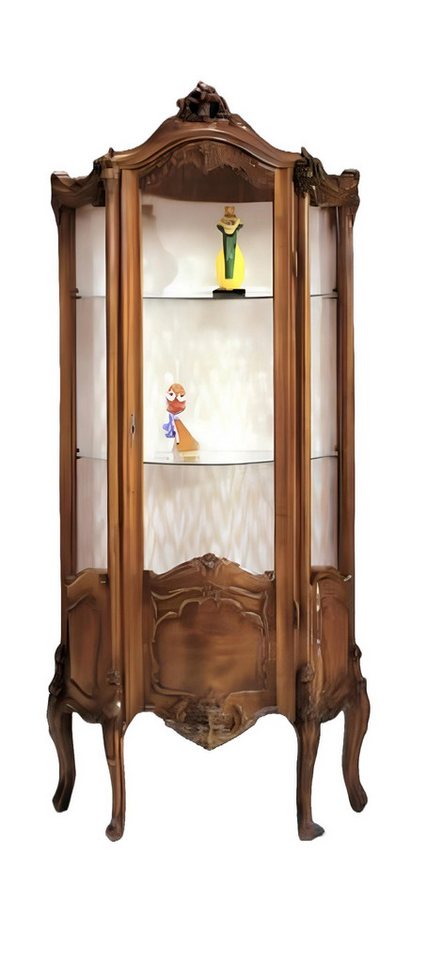JVmoebel Glasvitrine Vitrine Wohnzimmer Möbel Anrichte Massive Holz Vitrinen Glas Schrank Made in Europa von JVmoebel