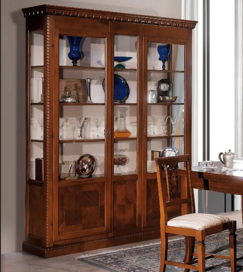 JVmoebel Glasvitrine Massivholz Vitrine Anrichte mit Glas für das Wohnzimmer Made in Europa JVmoebel Glasvitrine Massivholz Vitrine Anrichte mit Glas für das Wohnzimmer Made in Europa von JVmoebel