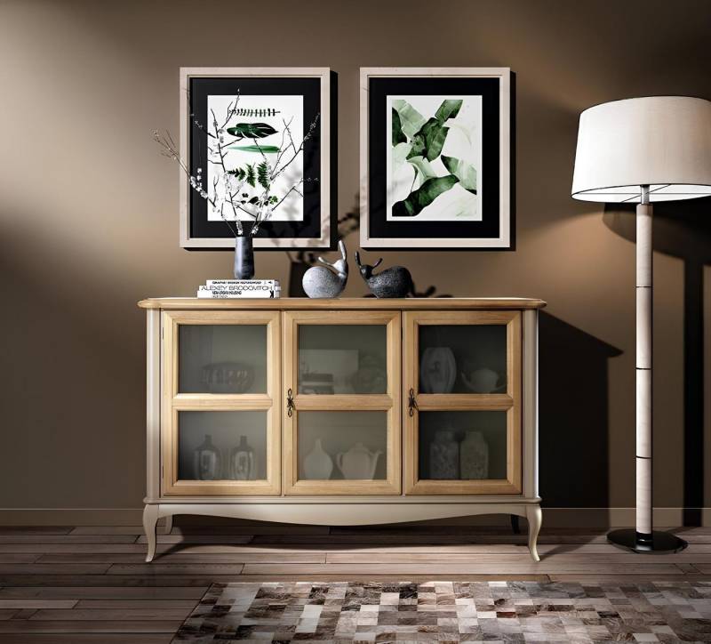JVmoebel Glasvitrine Schubladenkommode aus Holz - Mehrzweck Sideboard für Wohnzimmer Made in Europa JVmoebel Glasvitrine Schubladenkommode aus Holz - Mehrzweck Sideboard für Wohnzimmer Made in Europa von JVmoebel