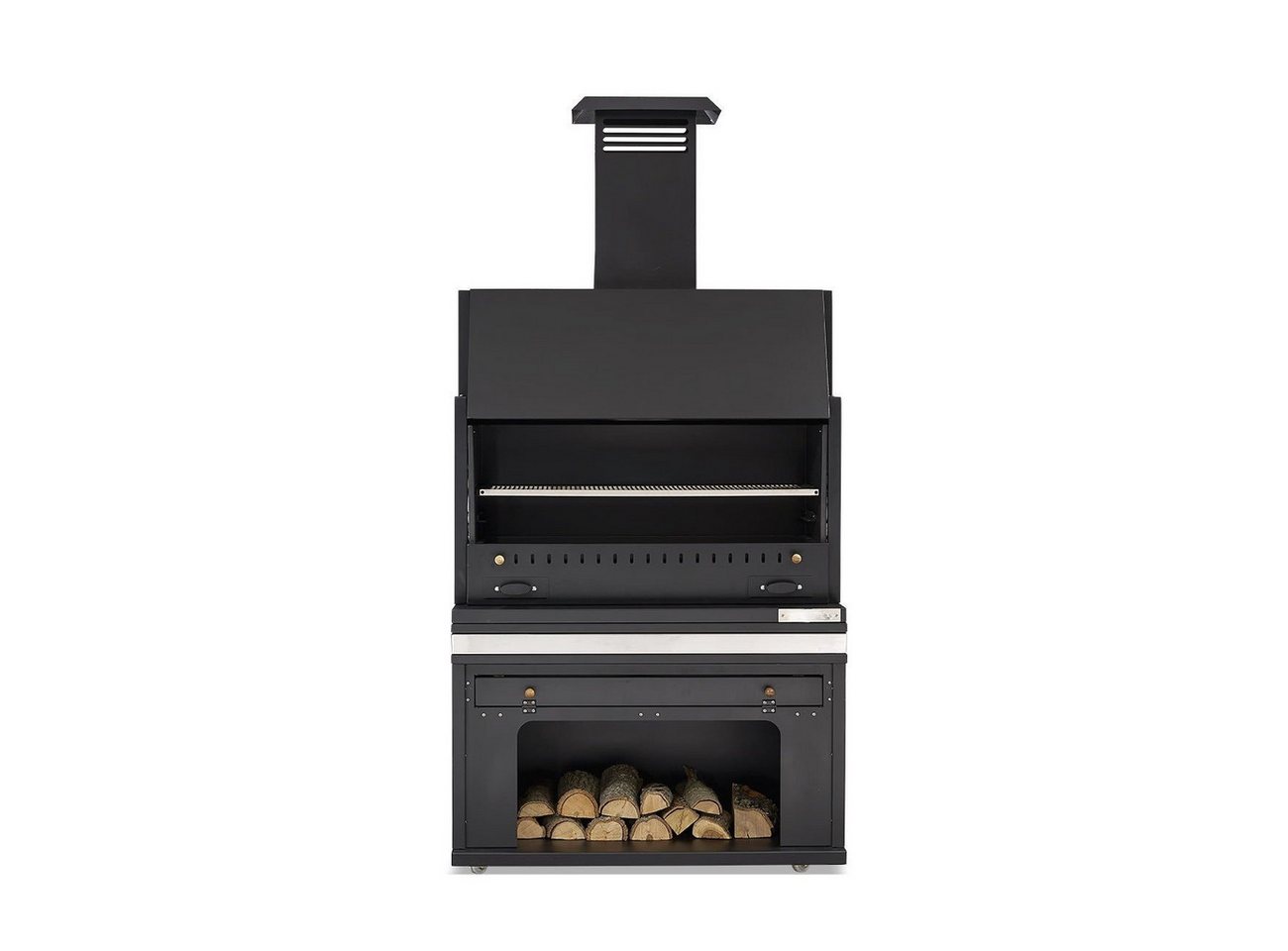 JVmoebel Grillkamin Eleganter Grillkamin aus Edelstahl in Schwarz für Garten und Terrasse, Made in Europe JVmoebel Grillkamin Eleganter Grillkamin aus Edelstahl in Schwarz für Garten und Terrasse, Made in Europe von JVmoebel