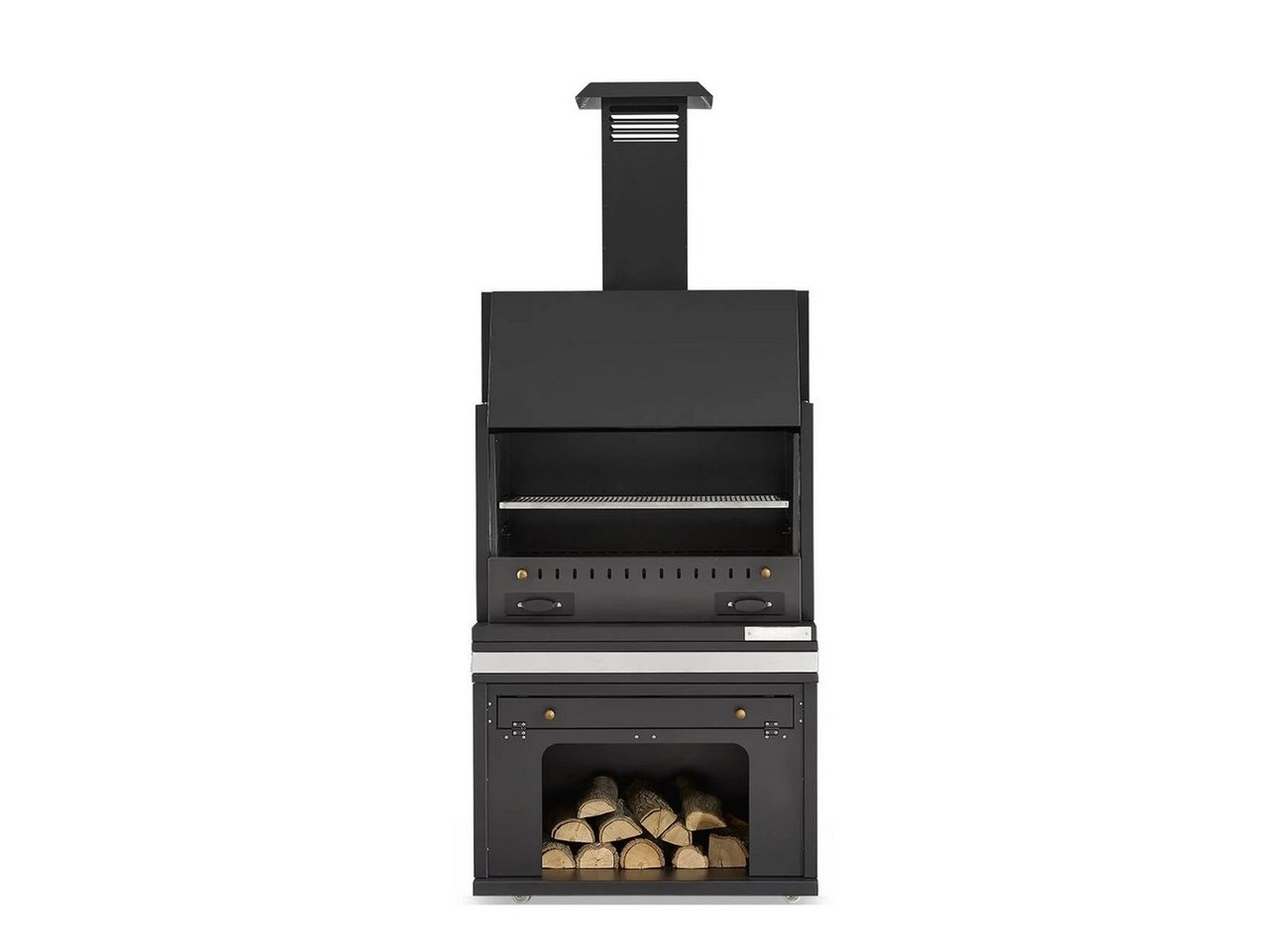JVmoebel Grillkamin Schwarzer Edelstahl Grillkamin im modernen Design für Garten, Made in Europe JVmoebel Grillkamin Schwarzer Edelstahl Grillkamin im modernen Design für Garten, Made in Europe von JVmoebel