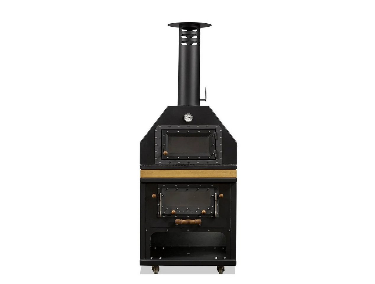 JVmoebel Grillkamin Schwarzer Gartenofen aus Holz und Edelstahl elegant für Außenbereich, Made in Europe JVmoebel Grillkamin Schwarzer Gartenofen aus Holz und Edelstahl elegant für Außenbereich, Made in Europe von JVmoebel