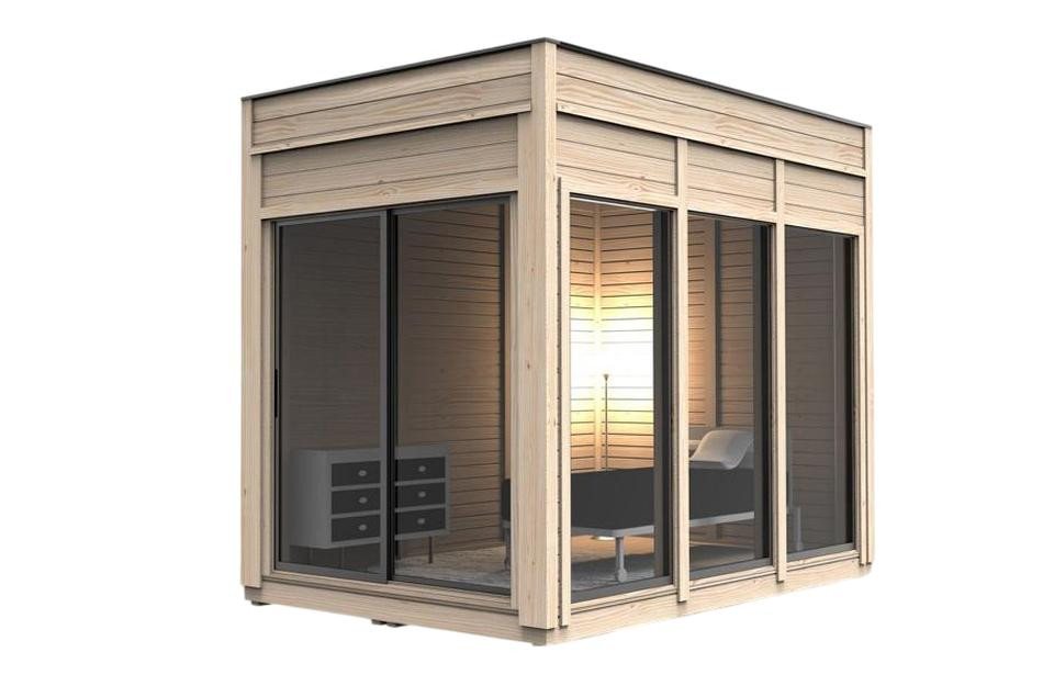 JVmoebel Grillkota Campinghaus Mini Holzhaus Beige - Wochenendhaus Naturhütte, (Camping Haus), Made in Europe von JVmoebel