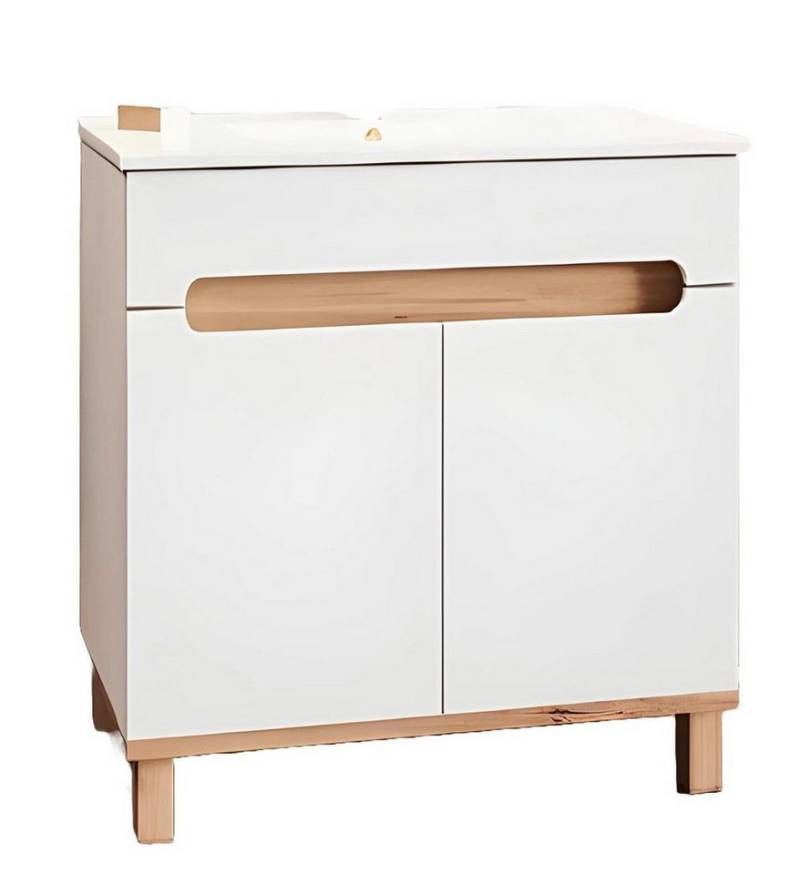 JVmoebel Hängeschrank Badezimmer Möbel Bad Set Garnitur Wandschrank mit Spiegel Waschbecken (Hängeschrank) Made in Europa von JVmoebel