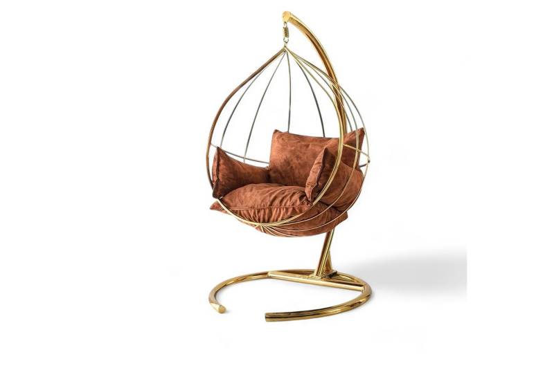 JVmoebel Hängesessel Hängesessel aus Metall im Käfig-Design mit weichen Kissen JVmoebel Hängesessel Hängesessel aus Metall im Käfig-Design mit weichen Kissen von JVmoebel