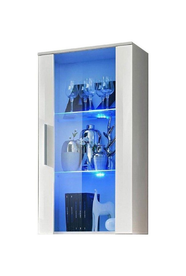 JVmoebel Hängevitrine Luxus Wohnzimmer Weiß Hänge Vitrine Regal Designer Wandschrank (1-St., 1x Hänge Vitrine) Made in Europa von JVmoebel