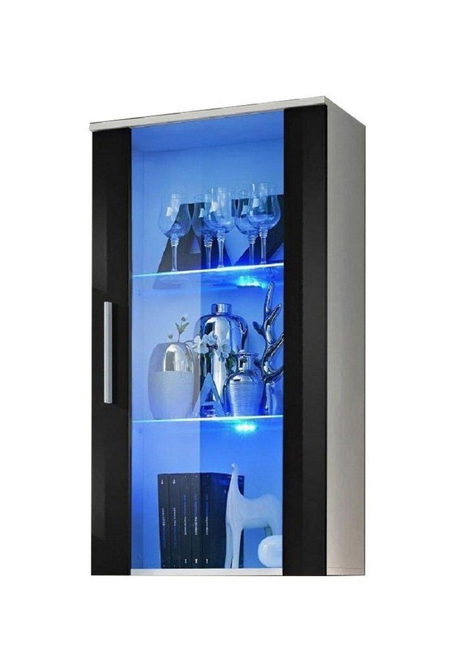JVmoebel Hängevitrine Weiß Hänge Vitrine Wohnzimmer Wandschrank Luxus Designer Regal Möbel (1-St., 1x Hänge Vitrine) Made in Europa von JVmoebel