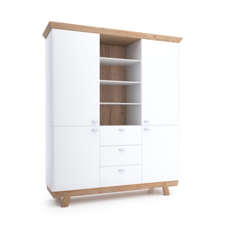 JVmoebel Hochschrank Modernes Bücherregal Weiß Hoch Regal Schrank Büro Wohnzimmer Made in Europa JVmoebel Hochschrank Modernes Bücherregal Weiß Hoch Regal Schrank Büro Wohnzimmer Made in Europa von JVmoebel