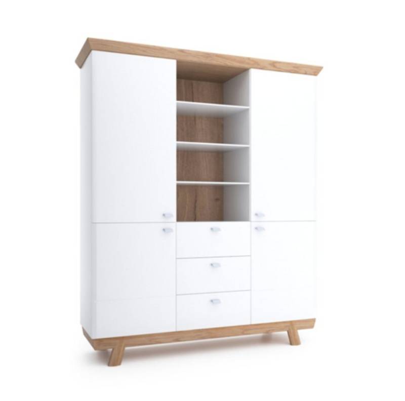JVmoebel Hochschrank Modernes Bücherregal Weiß Hoch Regal Schrank Büro Wohnzimmer Made in Europa von JVmoebel