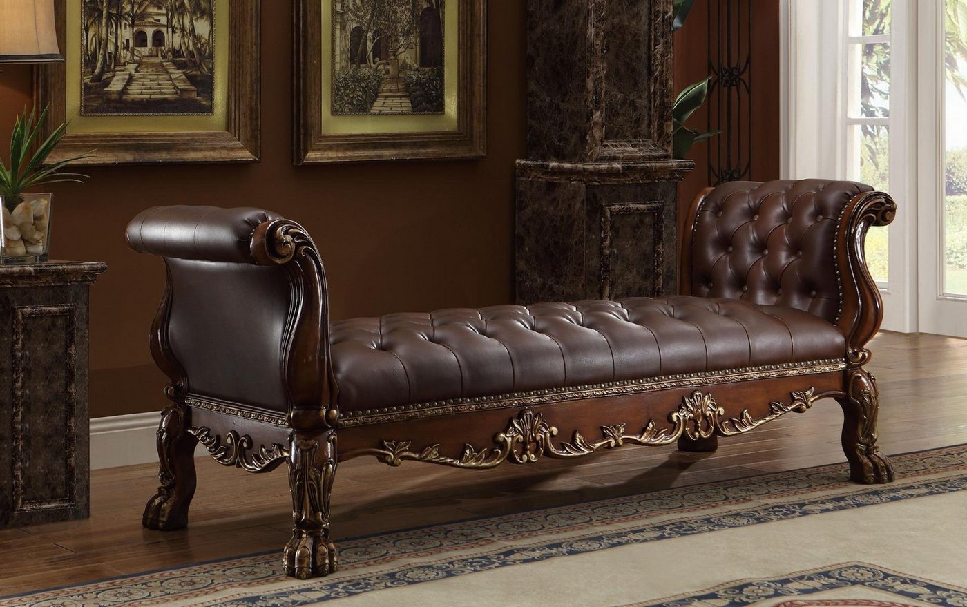 JVmoebel Hocker, Chesterfield Chaiselongues Liege Ottomane Sofa Echtes Leder Relax von JVmoebel