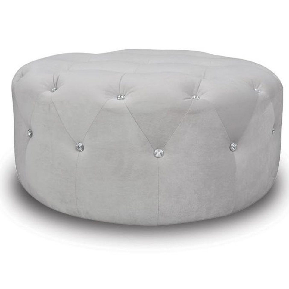 JVmoebel Hocker, Hocker Fußstütze Hocker Sitz Wohnzimmer Stoff Blau Luxus Sitzmöbel Neu von JVmoebel