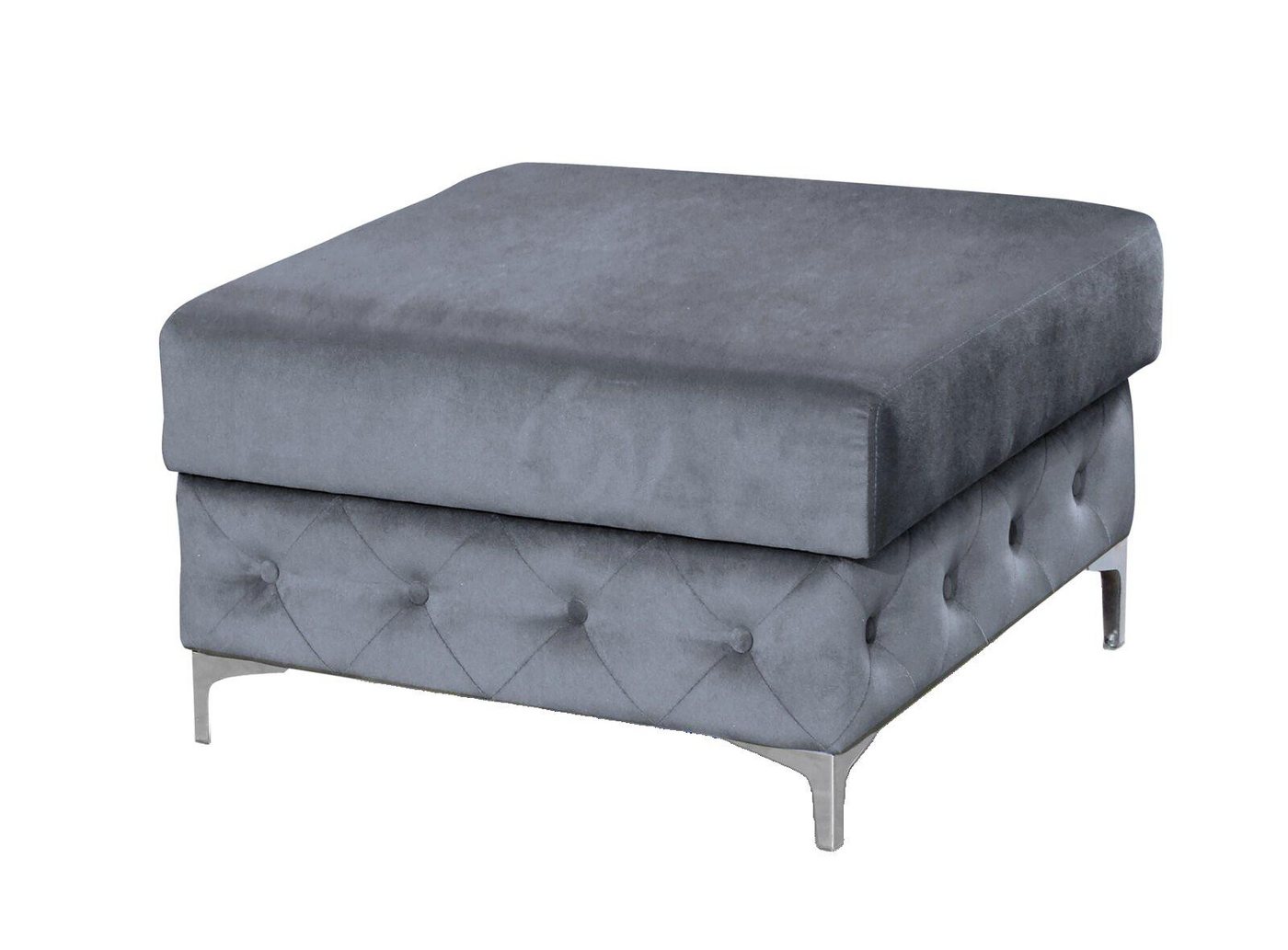 JVmoebel Hocker Moderner grauer Chesterfield Sitzhocker Edler Truhe Pouf Fußhocker (Hocker), Made in Europe von JVmoebel