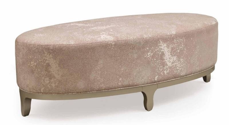 JVmoebel Polsterhocker Beige Polster Bank Polster Sitz Bank Textil Stoff Holz Stil Hocker (Hocker), Made in Europa von JVmoebel