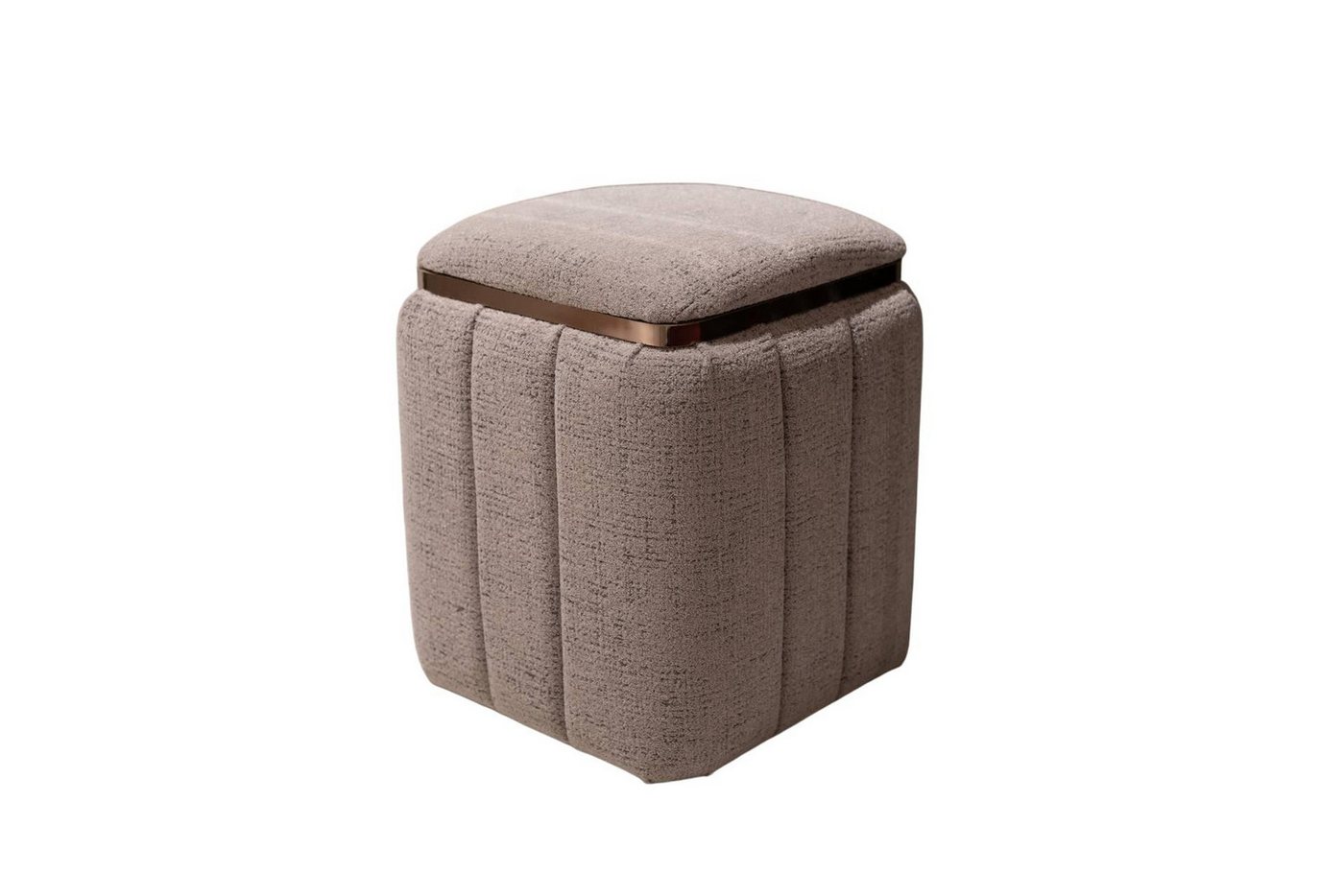 JVmoebel Hocker Beiger Holz Sitzhocker im eleganten Stil mit Stauraum (Maße Hocker), Made in Europe von JVmoebel