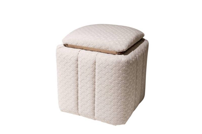 JVmoebel Hocker Beiger Holz-Textil Hocker im eleganten Stil, Made in Europe JVmoebel Hocker Beiger Holz-Textil Hocker im eleganten Stil, Made in Europe von JVmoebel