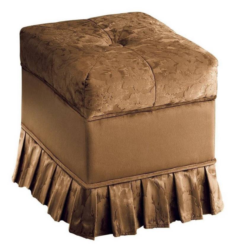 JVmoebel Hocker Bank Pouf Fußhocker Möbel Polster Sitzhocker arredoclassic Braun, Made in Europa von JVmoebel